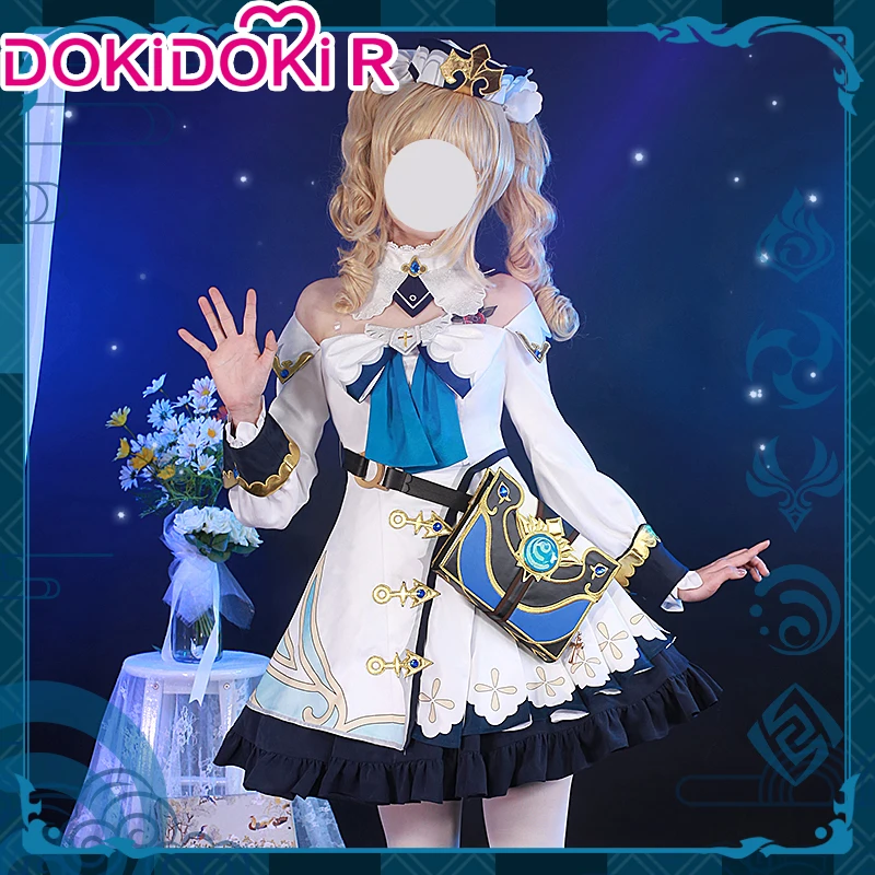 

В наличии, косплей-костюм докидоки-р из игры Genshin Impact, костюм Барбары Genshin Impact, костюм Барбары на Хэллоуин