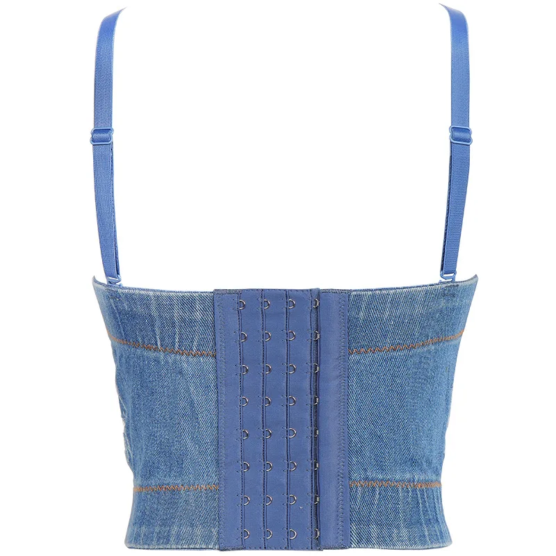 Sexy Bralette Crop Top Strap Beading Fashion Camis 2021 Summer Sleeveless Backless Tank Tops Clothing