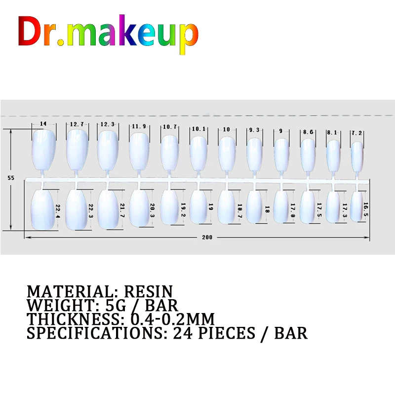 Dr. makeup однотонные тусклые Лаки матовые кончики для накладных ногтей поддельные