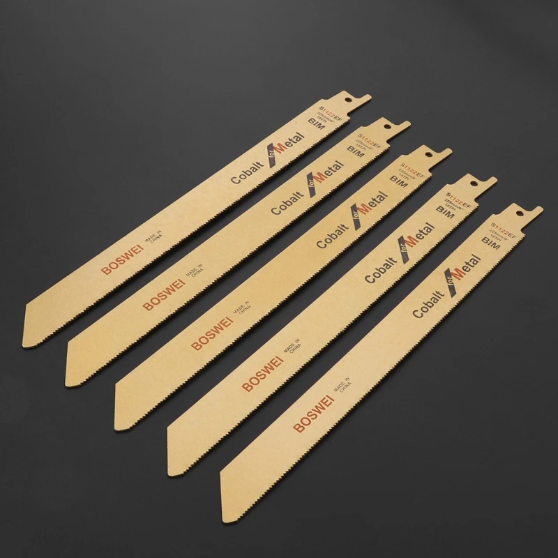 

5 Pc 9 Inch BIM Reciprocating Quick Cut Saw Blade S1122EF For Metal Wood Cutting