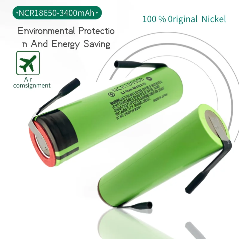 

Original NCR18650B 3.7V 3400mAh 18650 Battery Lithium Rechargeable Battery Welding Nickel Sheet DIY Battery Pack 18650 Power