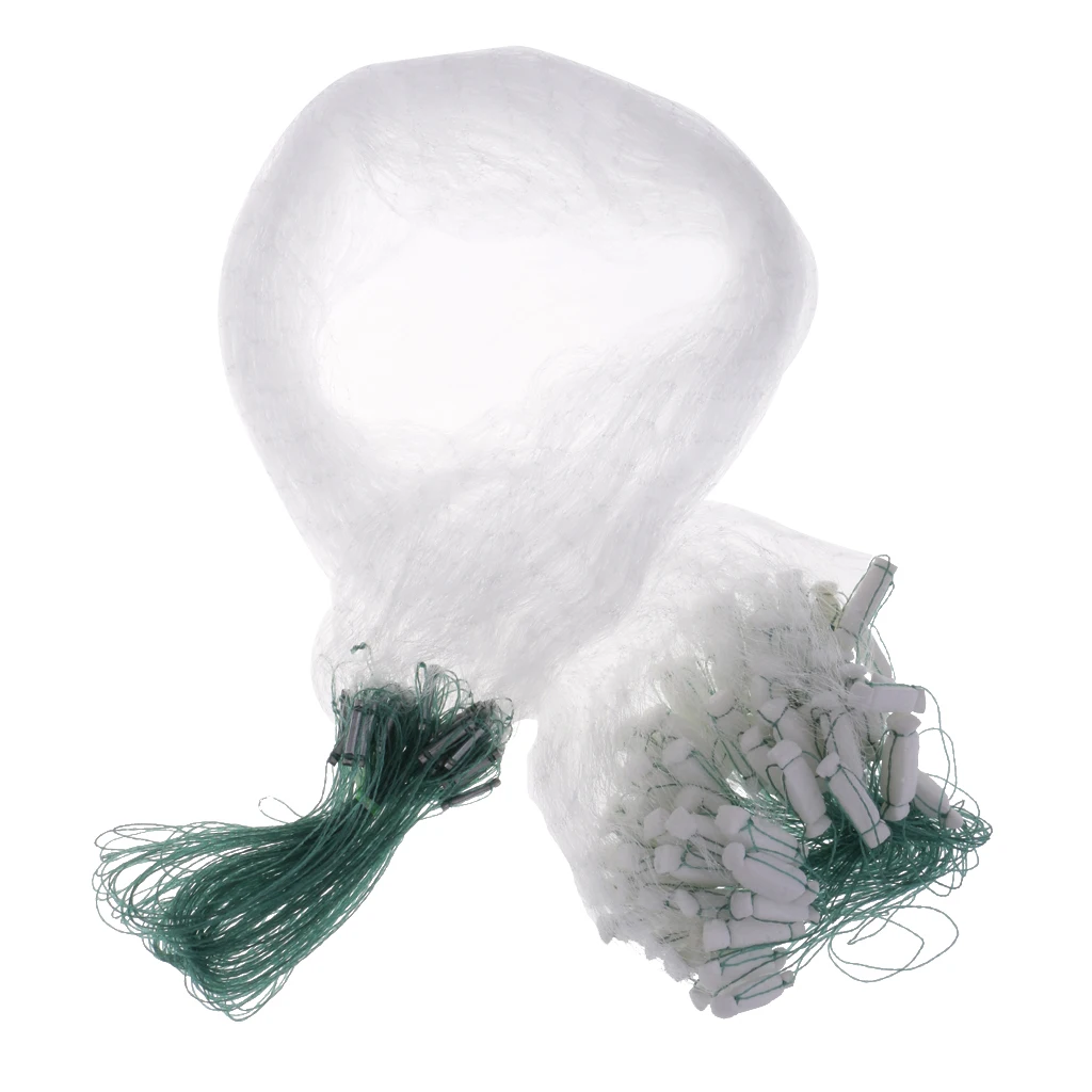 Рыболовная жаберная сеть 1 слой нейлон Тонущая Ловушка с свинцовым грузилом