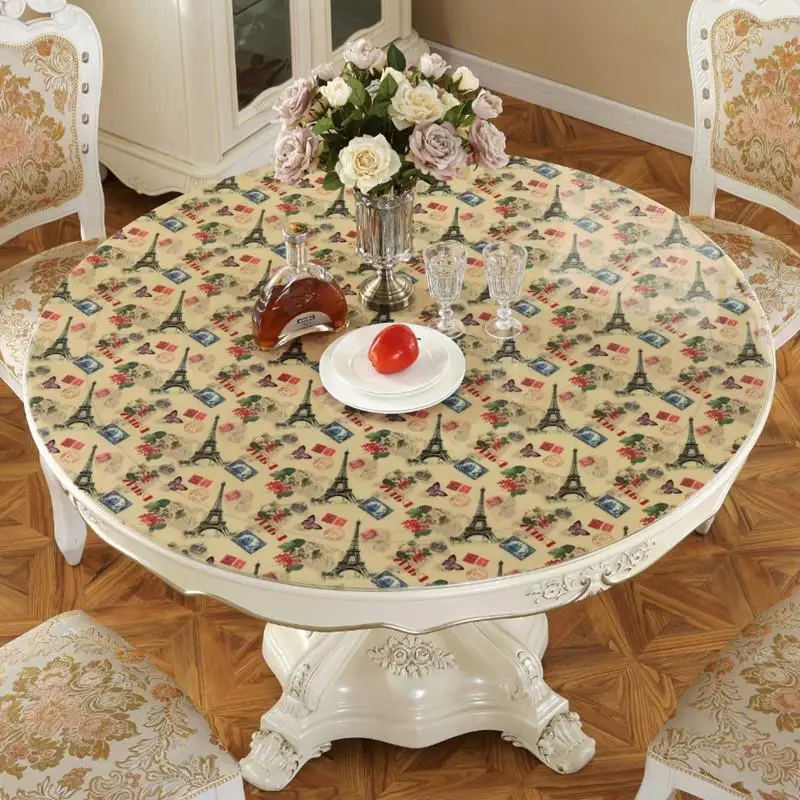 Na предметы домашнего обихода водонепроницаемая круглая скатерть из ПВХ с