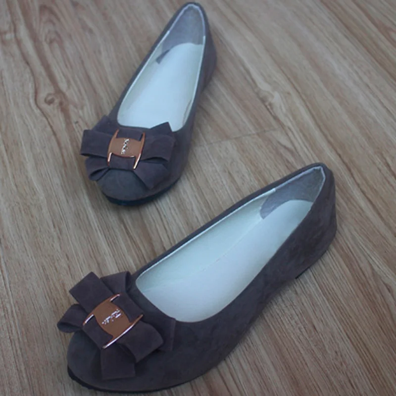 2021 С симпатичным бантом женская обувь на плоской подошве с закрытым носком