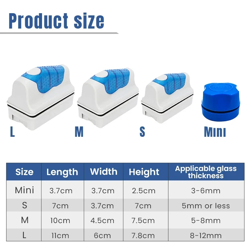 

1PC Useful Floating Magnetic Brush Aquarium Fish Tank Glass Algae Scraper Cleaner Fish Aquarium Tank Tools