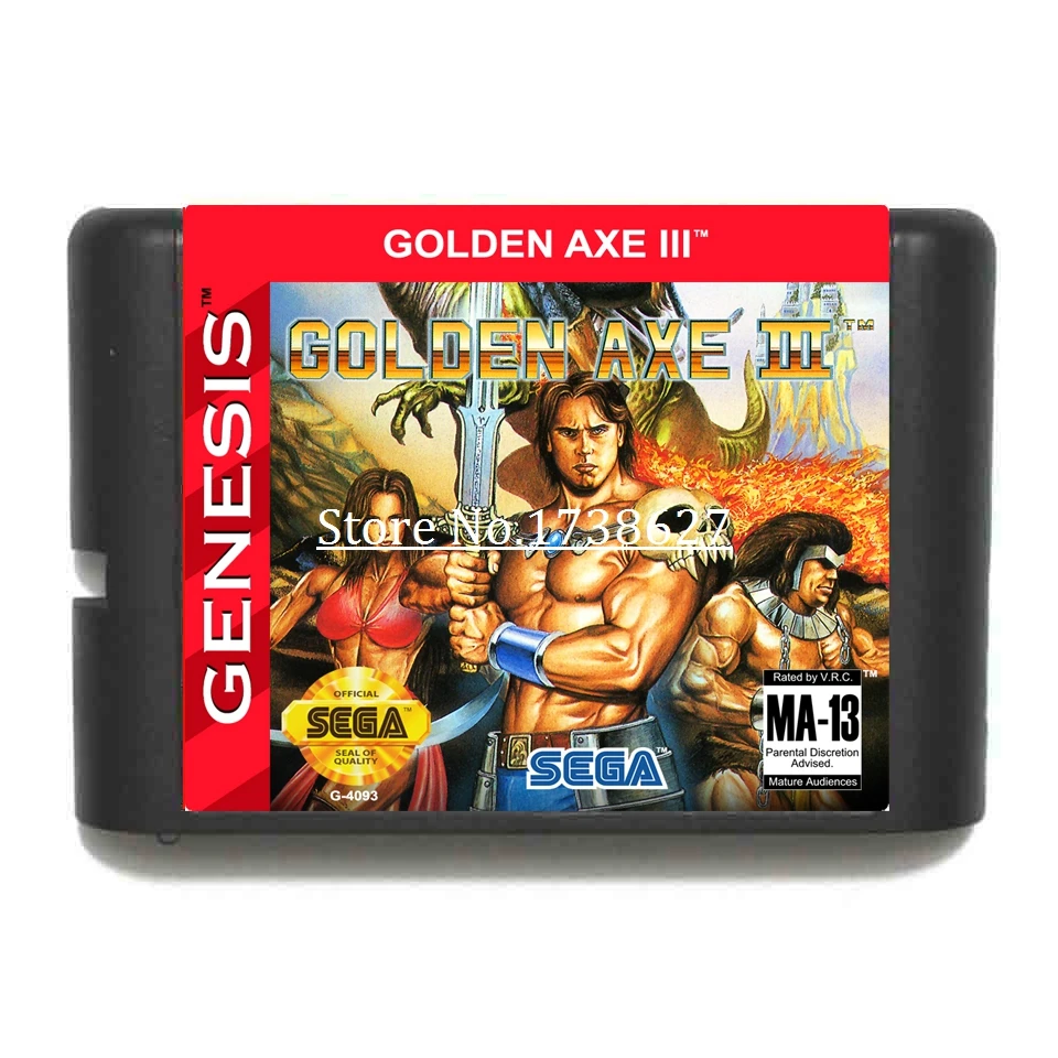 Игровой картридж Golden Axe III 16-битный для игровых консолей Sega MegaDrive и Genesis |