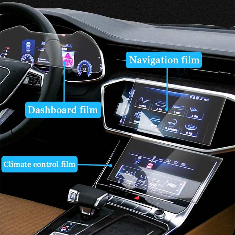 Подходит для Audi A6 C8 4K 2018 2020 пленка экрана GPS навигации стекло приборной панели