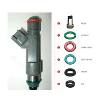10 set for volvo s80 xc90 4 4l fuel injector repair seal kit denso fj1073 micro filter rubber orings plastic cap vd rk 0013
