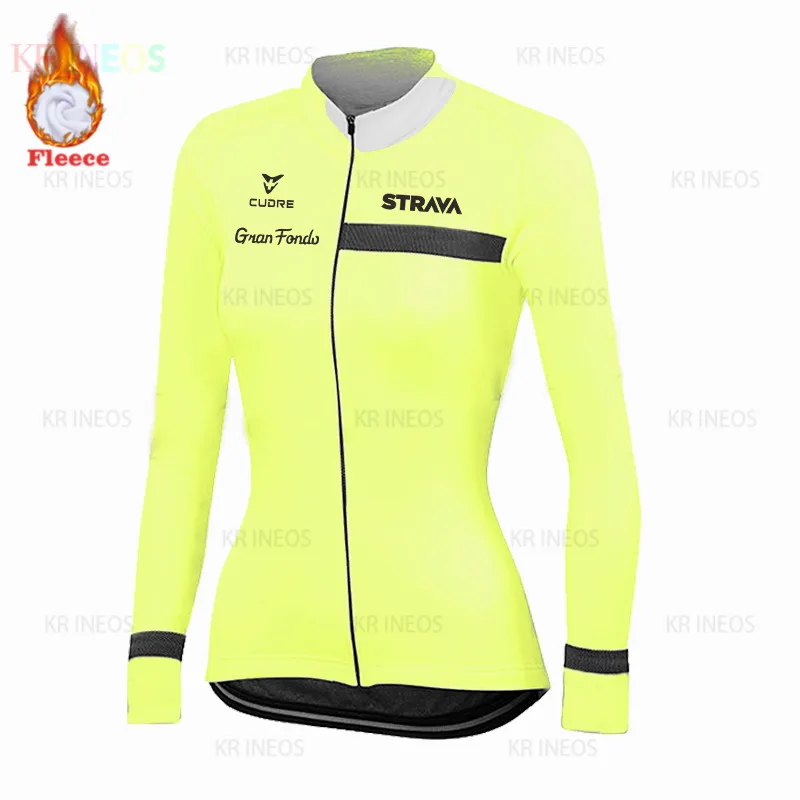 Женский зимний теплый флисовый комплект из Джерси для велоспорта одежда горного