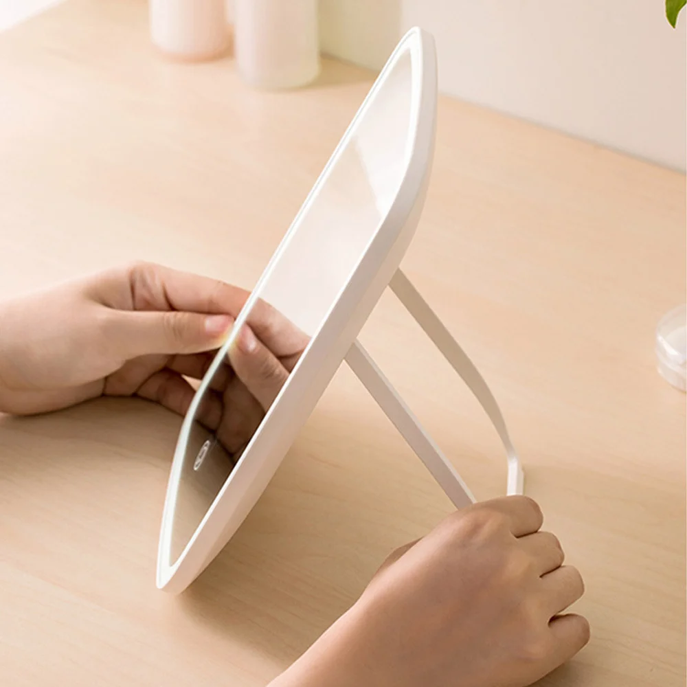 

NEW Youpin Makeup Mirror With LED Light 9 inch Makeup Cosmetic Mirror Touch Luminous Makeup Table Portable Makeup Beauty Mirror