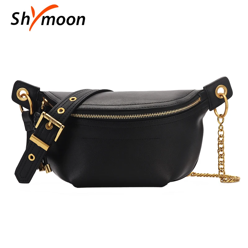 SHYMOON Женские поясные сумки из натуральной кожи роскошные брендовые дизайнерские
