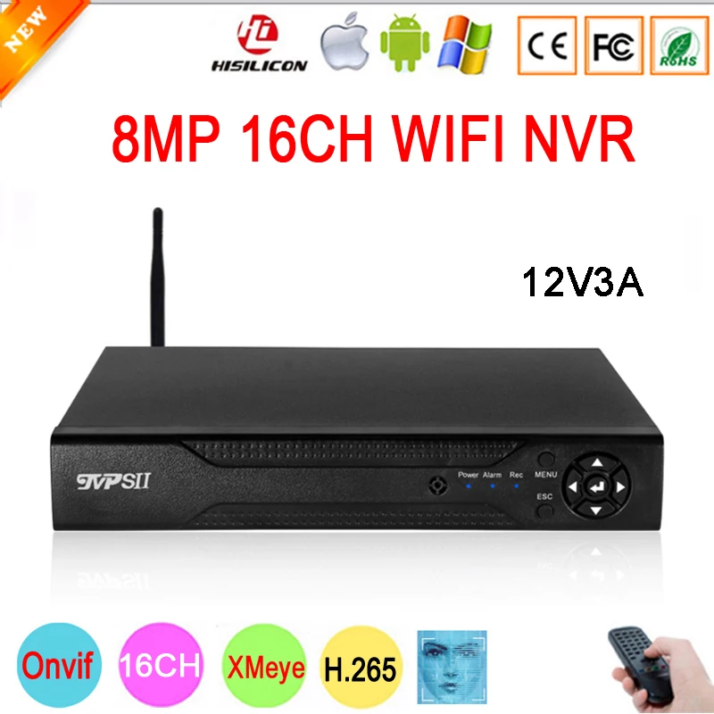 Видеорегистратор Hi3536E 8 Мп 16 каналов Onvif Wi-Fi | Безопасность и защита