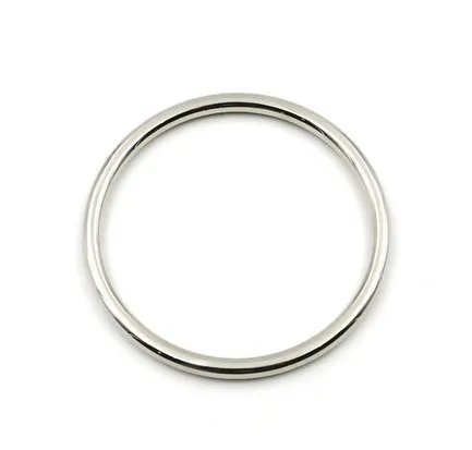 silver 30 шт., 15 мм, 20 мм, 25 мм, 30 мм, 35 мм, 40 мм, 50 мм, 60 мм, 70 мм, 80 мм, черный, золотой, серебряный круг, Большое Круглое уплотнительное кольцо, соединительные металлические пряжки из сплава - Цвет: silver