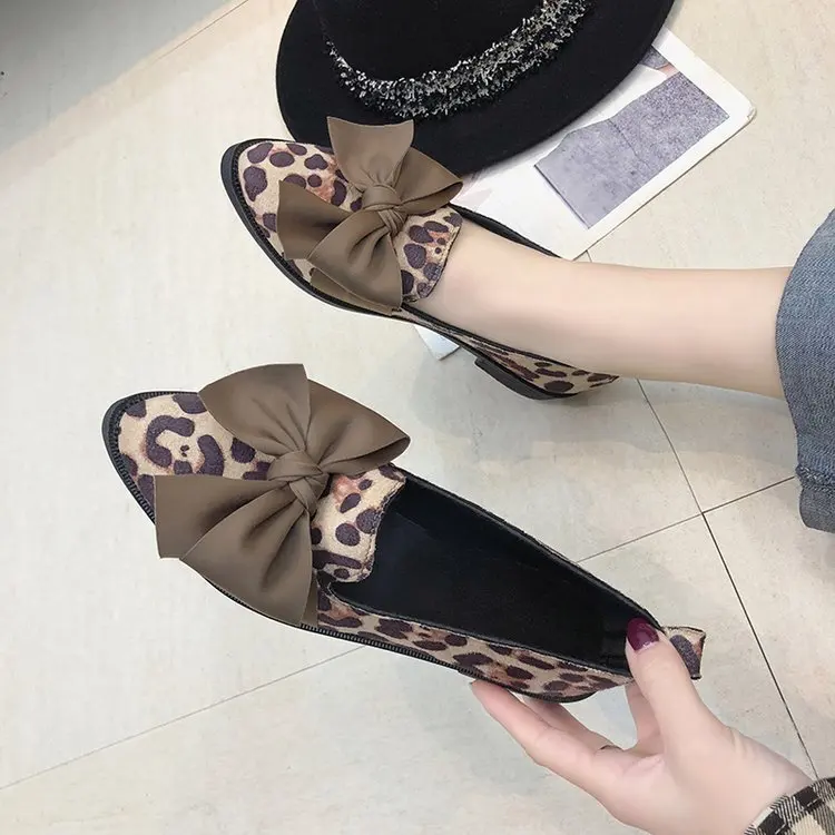 2019 г. Классическая брендовая повседневная обувь женские лоферы с бантом