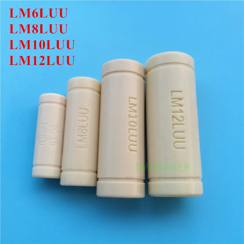 1 шт. серый LM6LUU LM8LUU твердый полимер LM10LUU LM12LUU линейная подшипниковая втулка для Prusa