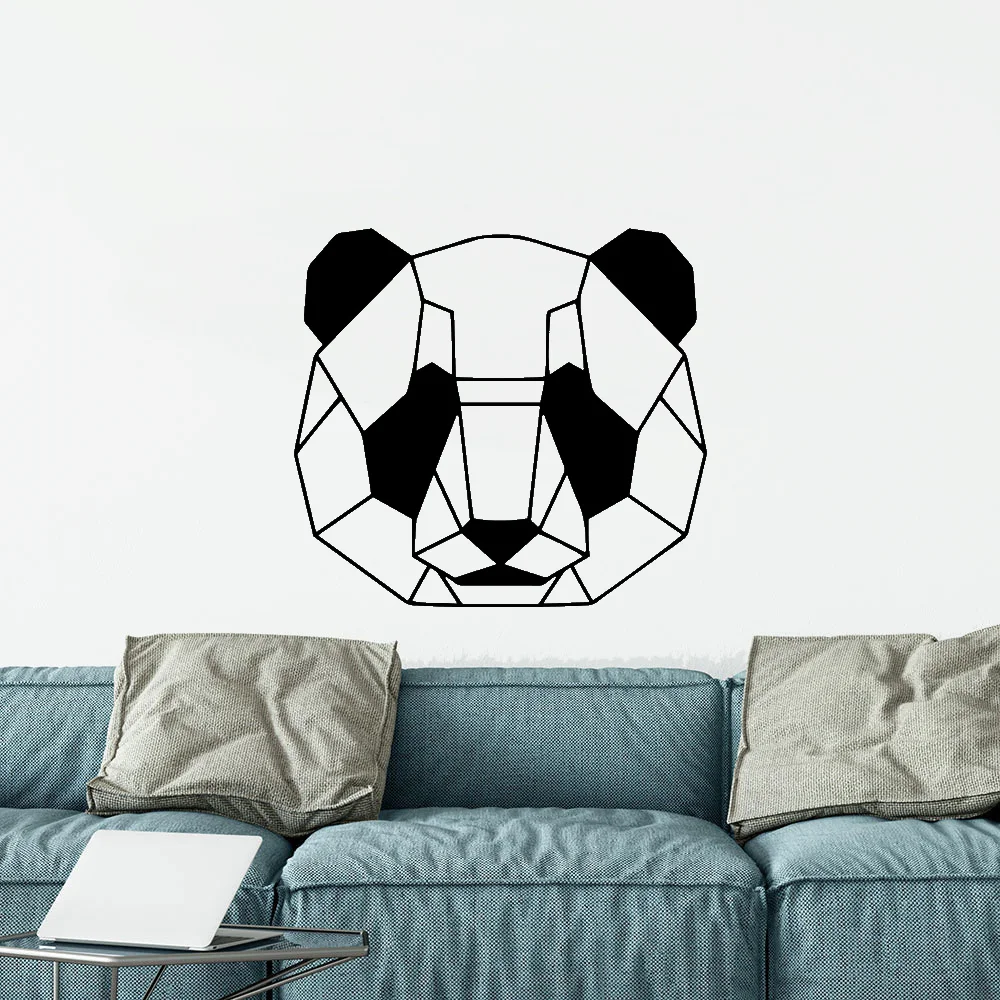Красивые геометрические настенные наклейки с пандой виниловые материалы для