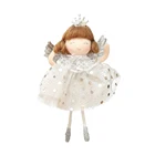Ангельская кукла, орнамент, новогодний подарок для детей, миниатюрная фигурка девочки для праздника, фестивавечерние, милая подвеска, 1 шт.