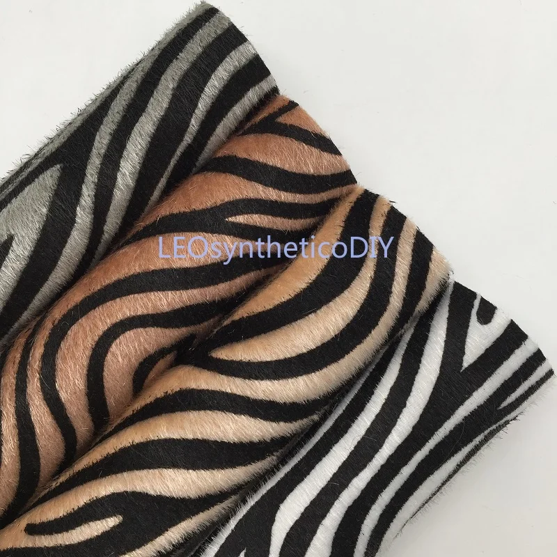 1 шт. 21 х29 см принт зебры на искусственном меху для изготовления бантов LEOsyntheticoDIY
