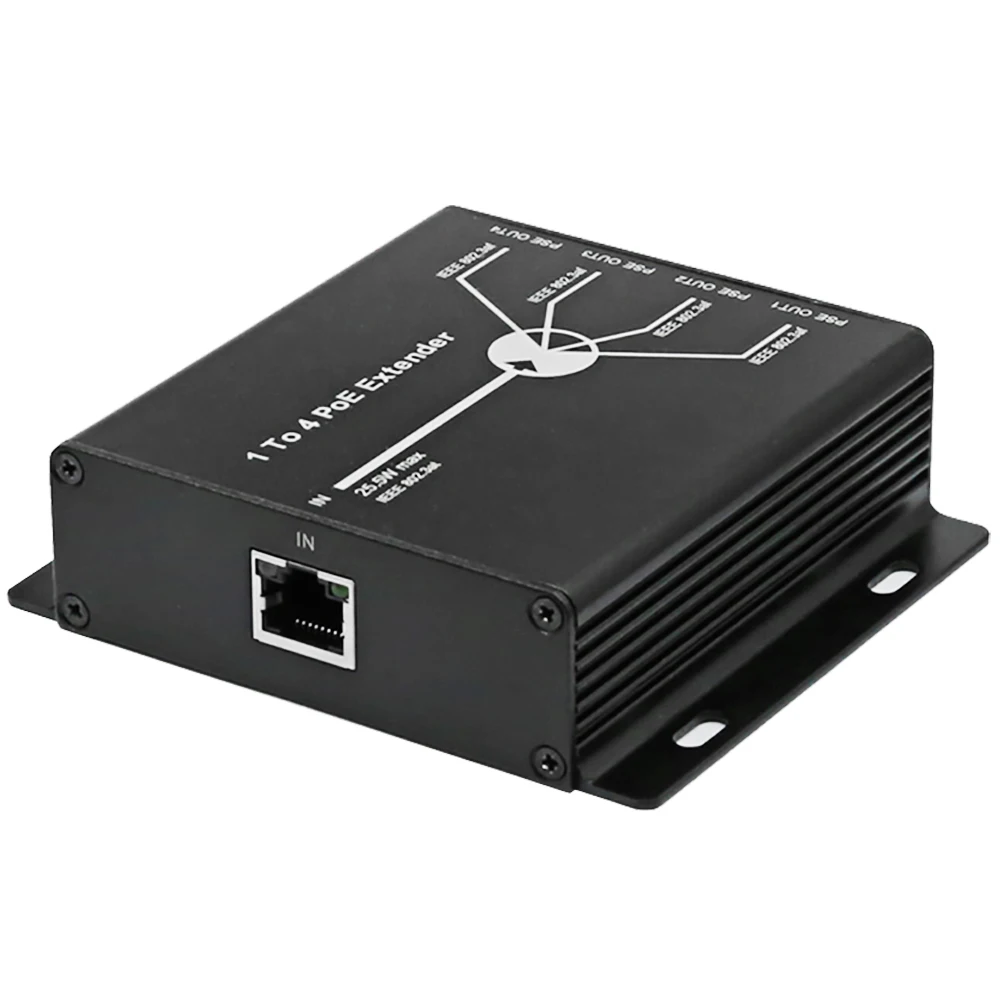 4 Порты и разъёмы IEEE802.3af PoE удлинитель для IP камера продлить 120 м расстояние передачи данных с 10/100 m LAN Порты и разъёмы s
