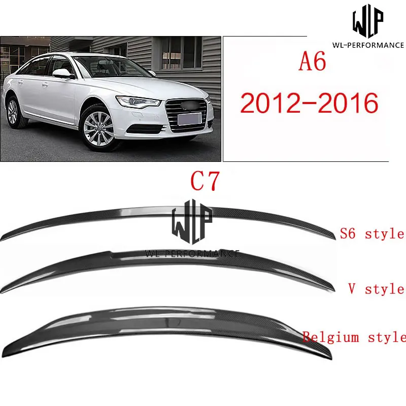 A6 высококачественный задний спойлер из углеродного волокна крылья