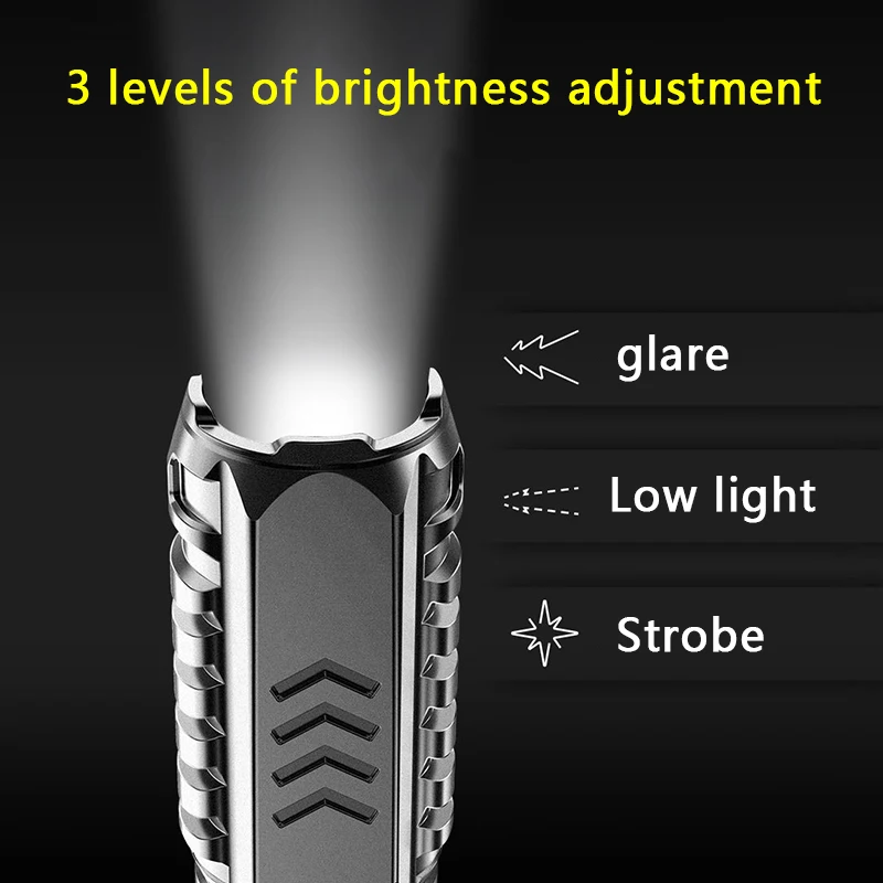 Светодиодный фонарик с зарядкой по USB и внешним аккумулятором встроенный