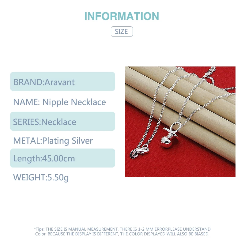 Подвеска на Соску из серебра 925 пробы модные серебряные украшения для