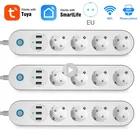 Умный удлинитель с поддержкой Wi-Fi, 4 евророзетки, 10 А