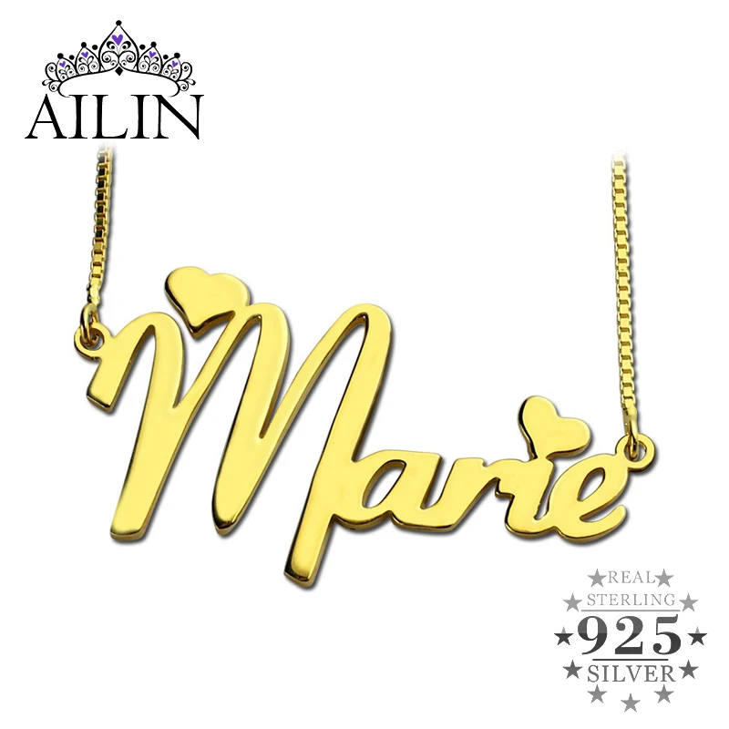 Ожерелье с логотипом AILIN ожерелье золотого цвета милым сердечком и цепочкой в