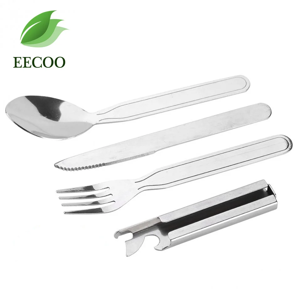 4 шт./компл. Открытый столовая посуда ложка Вилка Ножи бутылок Combo располагаться