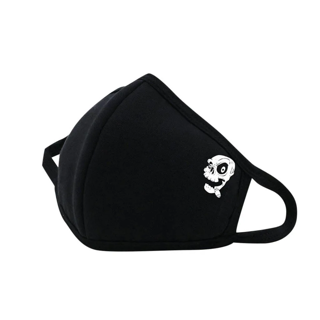 

Adult Cotton Black washable noctilucent dustproof and spitting protection comfortable reusable adjustable thermal mask