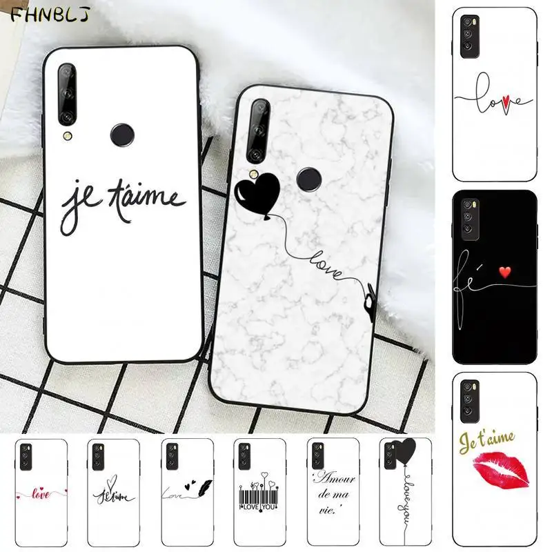 Мягкий резиновый чехол для телефона FHNBLJ French Love Amor Huawei Honor 8x9 10 20 V 30 pro lite view 7A 9lite PLAY