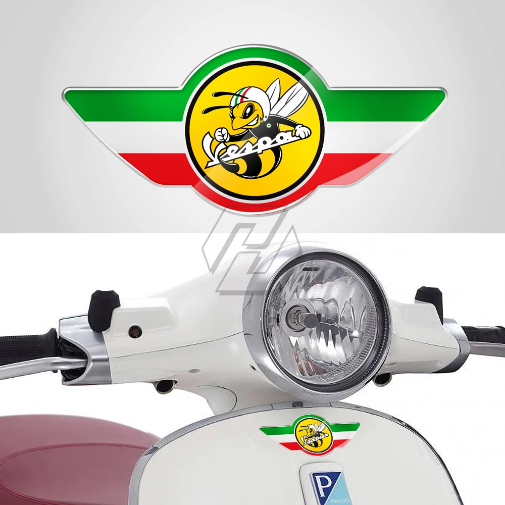 3d наклейки с итальянским флагом для PIAGGIO VESPA GTS GTV LX 150 125 250 300 300ie и т. д.|Наклейки