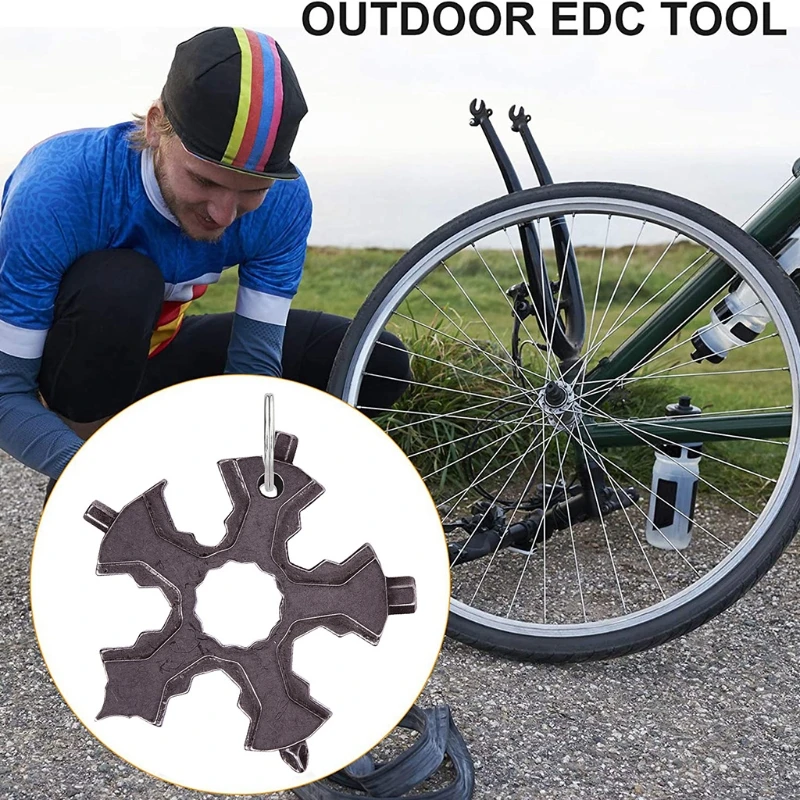 

Многофункциональный портативный ключ в виде снежинки, многофункциональный Открыватель для бутылок из сплава, плоский крестообразный брел...