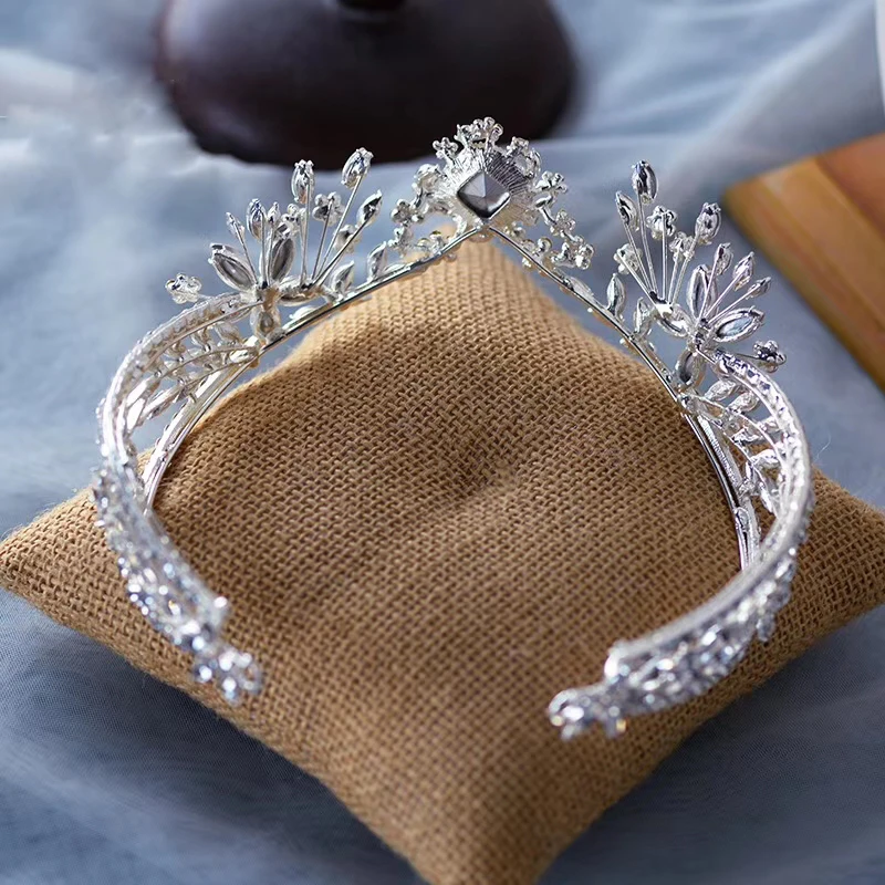 

European Princess Brides Tiara Headpieces Crystal Zircon Brides Hair Headpieces Wedding Hair Accessories