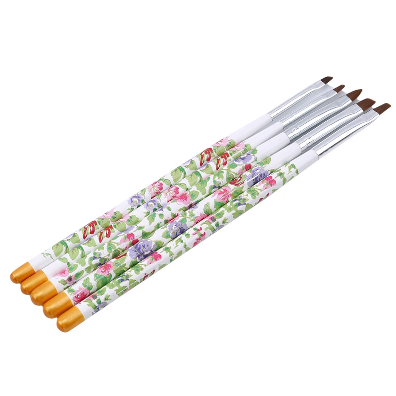 5 шт./лот высококачественные кисти для ногтей набор кистей рисования УФ гель