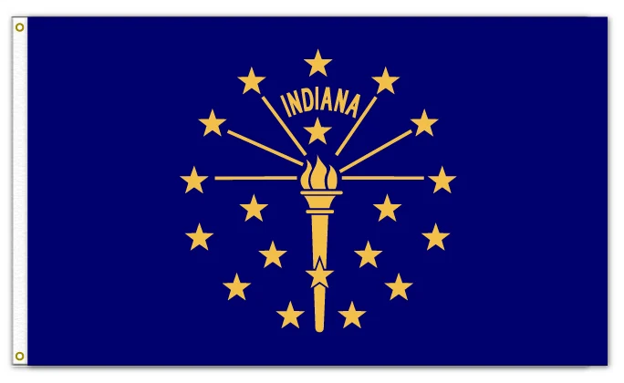 

Hot Sale 90X150cm State Indiana Flag