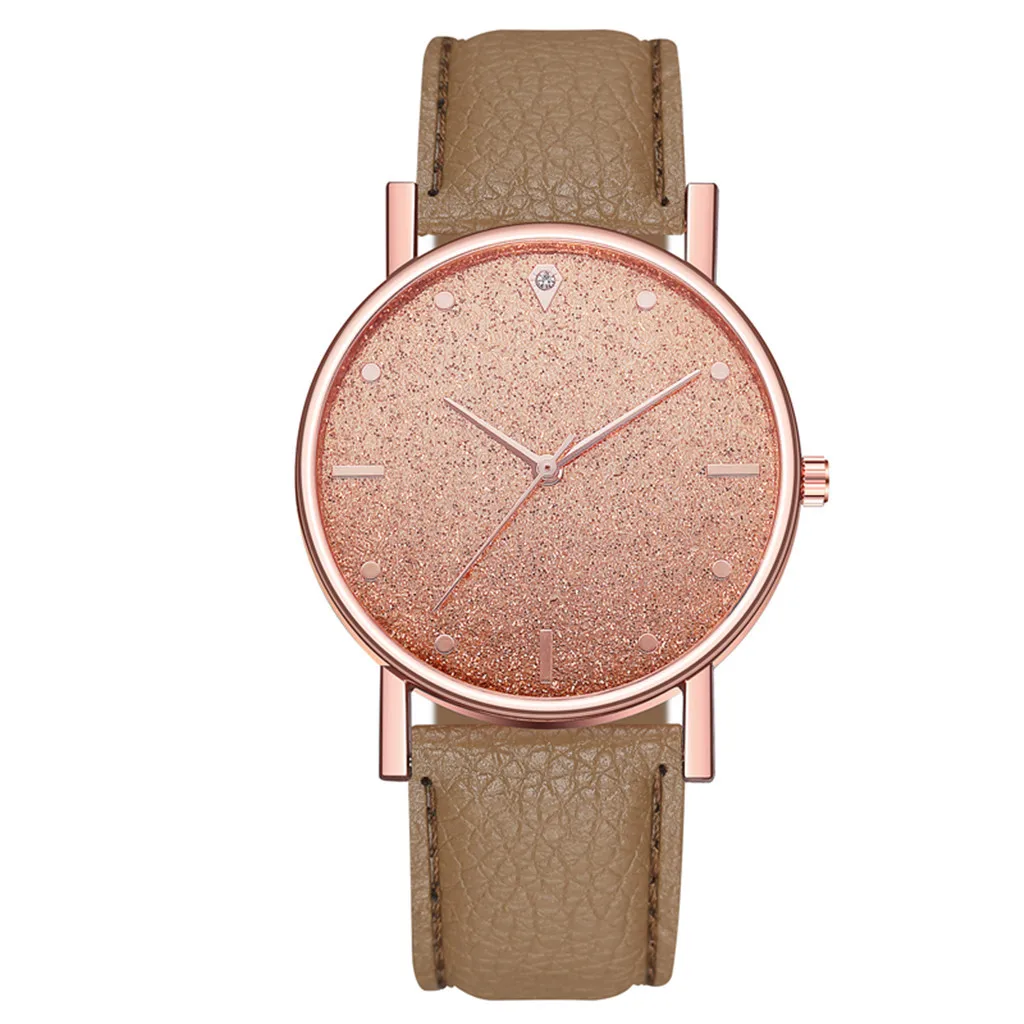 Кожаные Стразы кварцевые наручные часы минималистичные женские reloj mujer zegarek damski