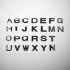 Металлические 3d-стикеры для стайлинга автомобиля, наклейки с английскими буквами от A до Z и от 0 до 9 цифр, черные и Серебристые на выбор, высококачественный значок