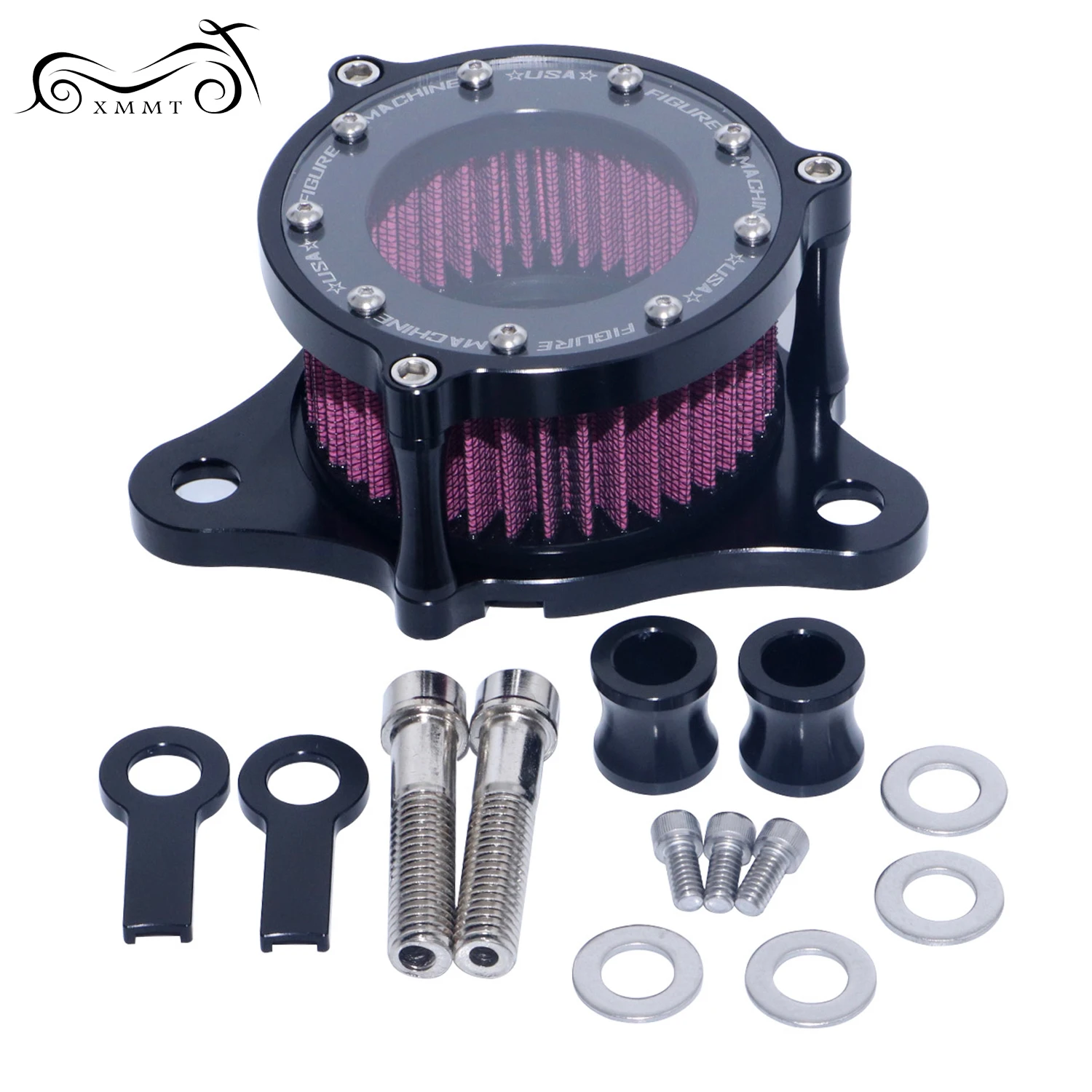 Черный воздушный фильтр для мотоцикла с ЧПУ комплект системы впускного фильтра