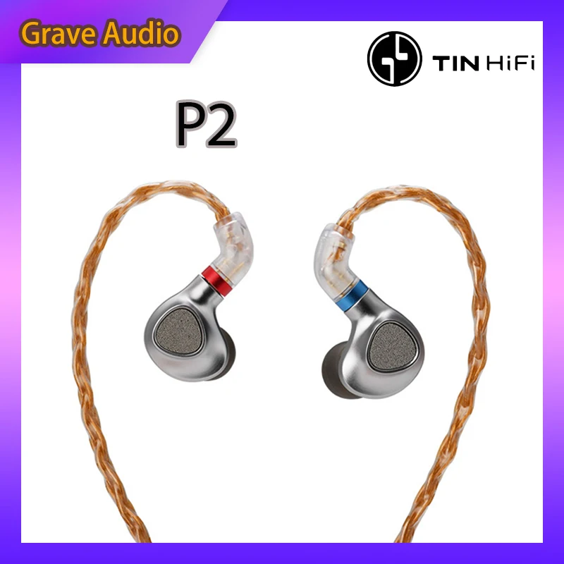 

TINHiFi P2 1DD High Resolution Planar Diaphragm In-Ear Headphones HIFI Music Monitor Headphones with 3.5mm 2PIN detachable cable