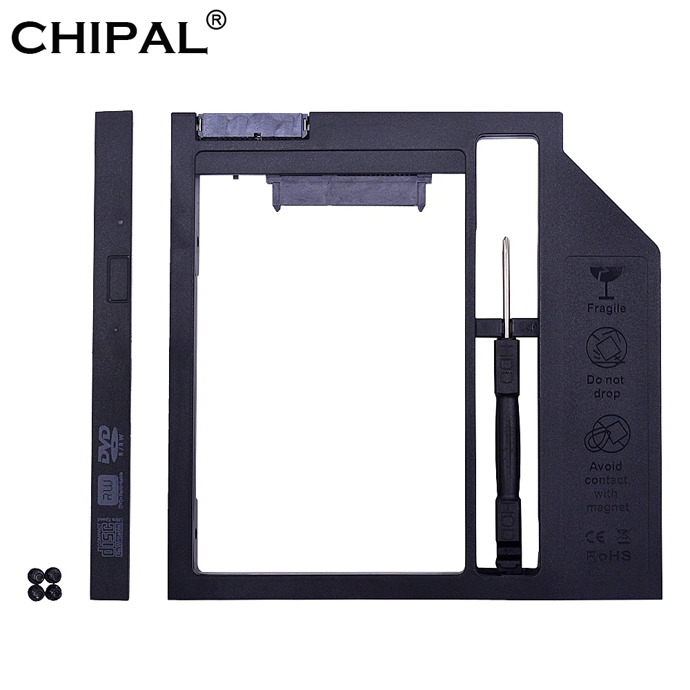 CHIPAL SATA 3 0 второй 2 й HDD Caddy 9 мм 5 для &quotSSD чехол Корпус жесткого диска адаптер - Фото №1