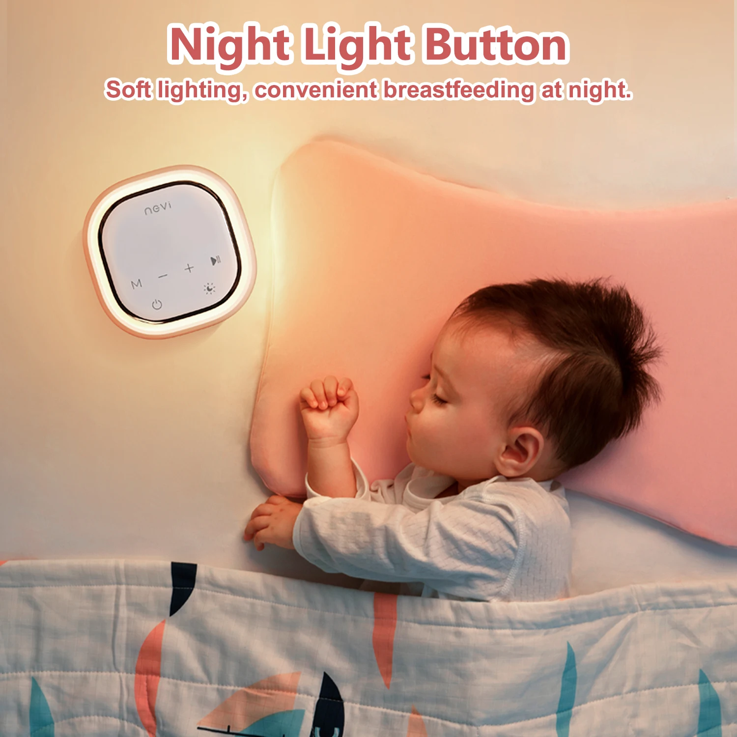 NCVI Double Electric Breast Pumps,Protable Dual Breastfeeding Milk Pump with Night Light,Touch Screen Adjustable Mode
