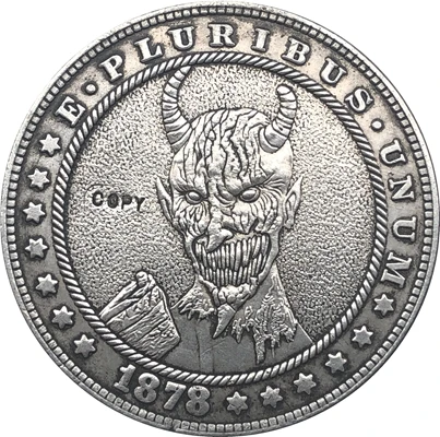 Hobo Nickel 1878 CC копия монеты доллара США Моргана 136|Безвалютные монеты| |