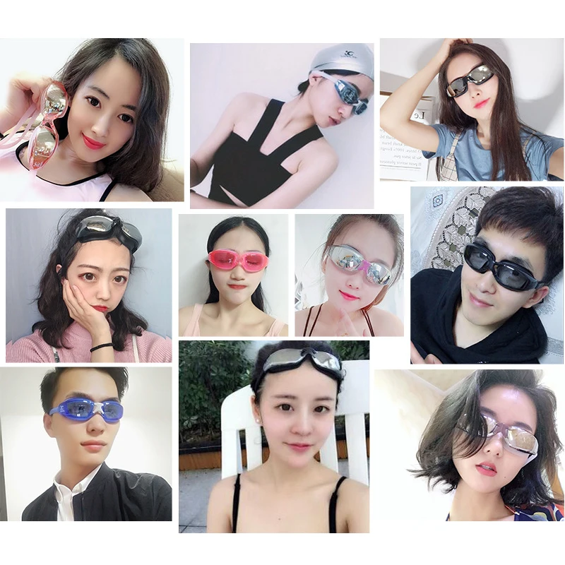 

Summer Electro Plating Flat Light Swim Goggles Anti-UV Silicone Diving Water Pools Swimming Adult Ladies Men Sports Eyewear