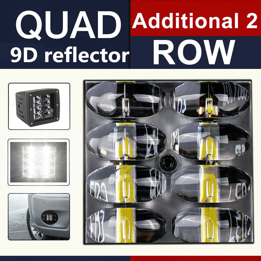 Светильник блесковая Светодиодная лампа рабочего освещения 9D 3 дюйма 80 Вт
