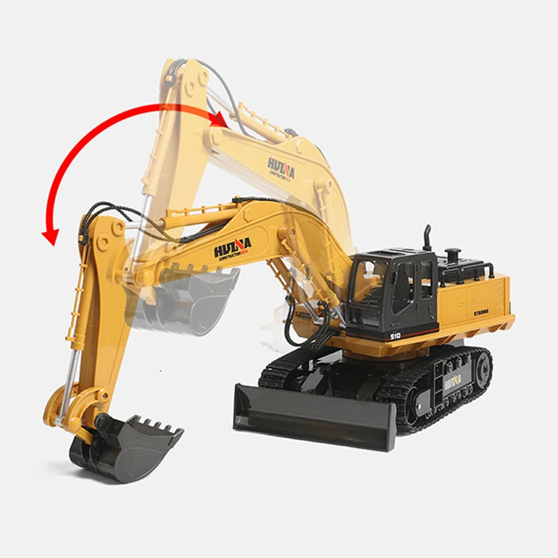 

US Stock HUINA 1/16 RC Excavator 1510 Model Toy 2.4G Radio Light Battery Bulldozer Gifts TH18043-SMT1