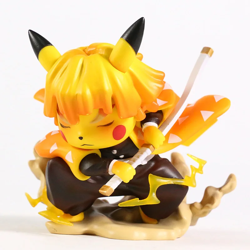 Игрушечная модель из ПВХ для косплея рассекающий демонов Zenitsu Agatsuma Pikachu | Игрушки