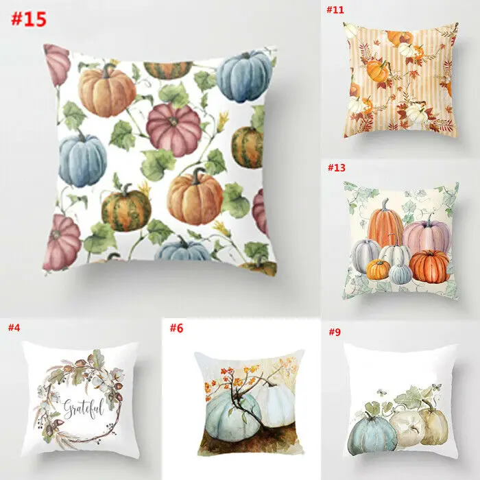 Новый Хэллоуин Тыква квадратная льняная подушка крышка домашний декор чехол