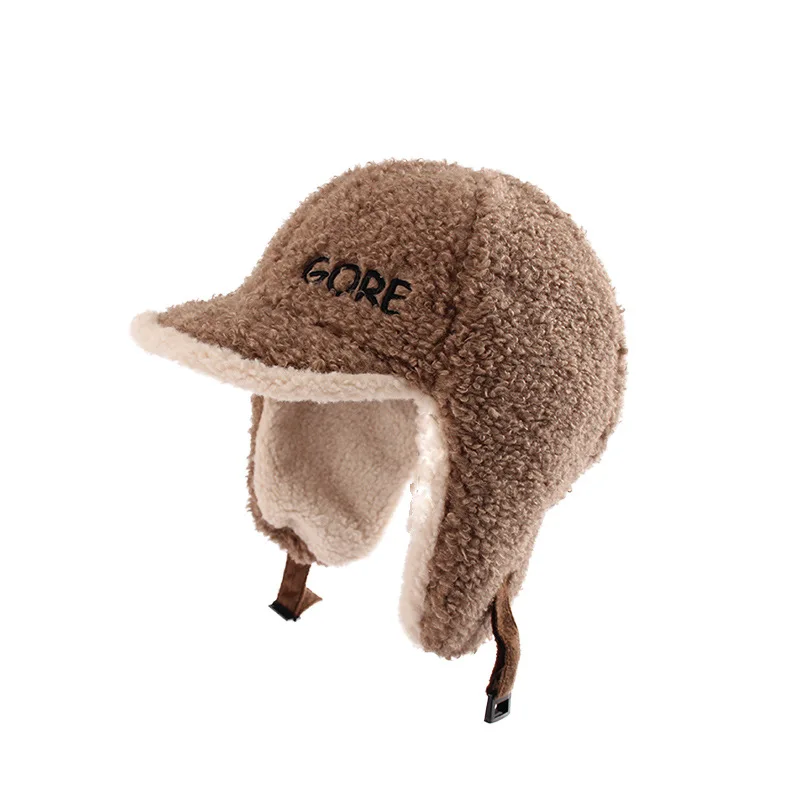 

Autumn Winter New 모자 Cashmere Hat For Women's Russian Hat Men's Korean Casual Thickened Warm Earflap Hat Soft Pilot Cap