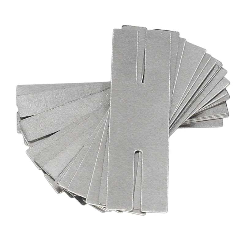

X7AB 100pcs 0.15*8*28 H type Nickel Plated Steel Strap Strip Sheets for Battery